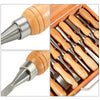 12 Piece Wood Carving Chisel Set for DIY Woodworking Craft Projects