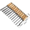 12 Piece Wood Carving Chisel Set with Storage Pouch Included