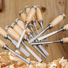 12 Piece Wood Carving Chisel Set with Storage Pouch Included