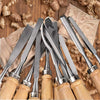 12 Piece Wood Carving Chisel Set with Storage Pouch Included