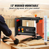 Electric Benchtop Wood Planer with Three Blades and Dual Speeds