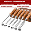 6 Piece Wood Chisel Set with Premium Wooden Storage Case